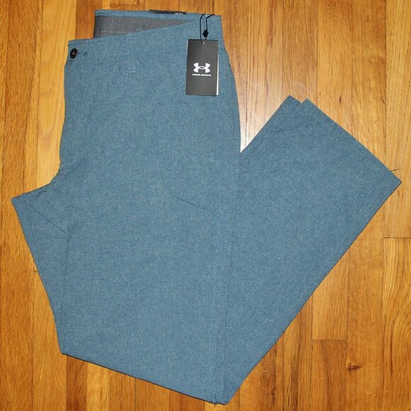 Under Armour UA Vented Golf Pants Mens 38x34 Blue Storm Straight - Picture 1 of 6